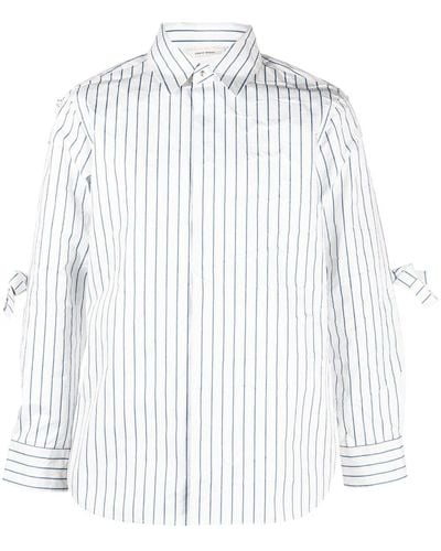 Craig Green Camisa a rayas con manga larga - Blanco