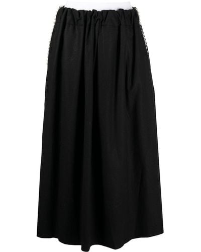 Nackiyé Falda midi con cintura alta - Negro