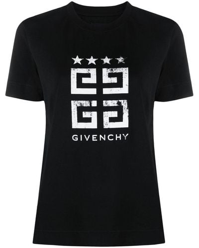 Givenchy T-Shirt mit "4G Stars"-Print - Schwarz