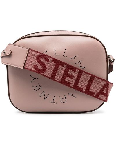 Stella McCartney Bolso de hombro con logo - Rosa