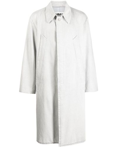 MM6 by Maison Martin Margiela Single-Breasted Trench Coat - White