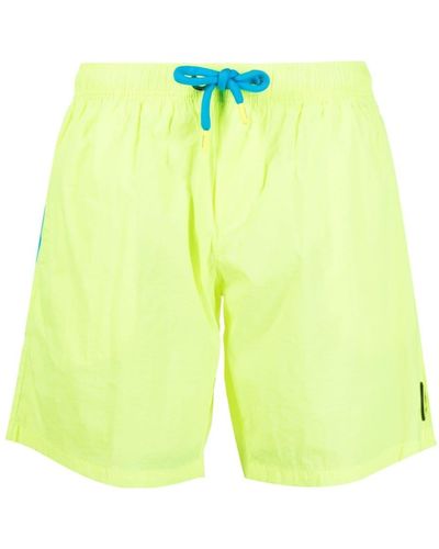 Barrow Logo-print Swim Shorts - Yellow