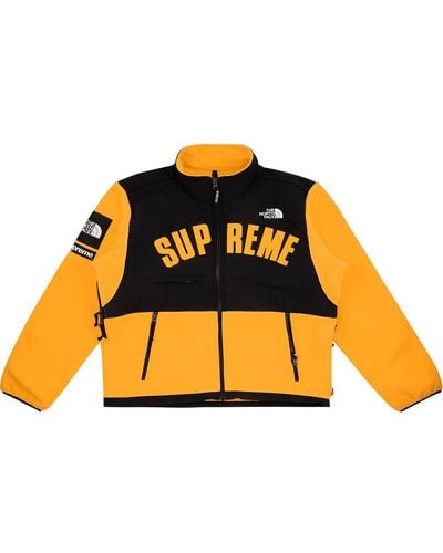 Supreme Chaqueta de vellón con logo Arc de x The North Face - Amarillo