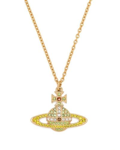 Vivienne Westwood Kika Crystal Pendant Necklace - Metallic