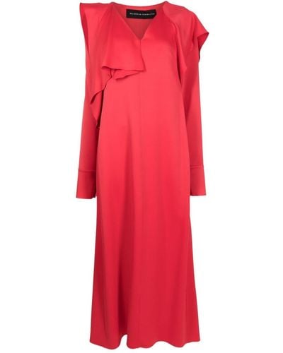 Gloria Coelho Gedrapeerde Maxi-jurk - Rood