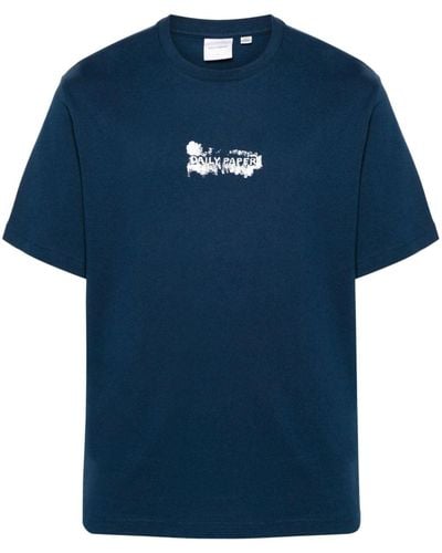 Daily Paper Scratch T-Shirt mit Logo-Print - Blau