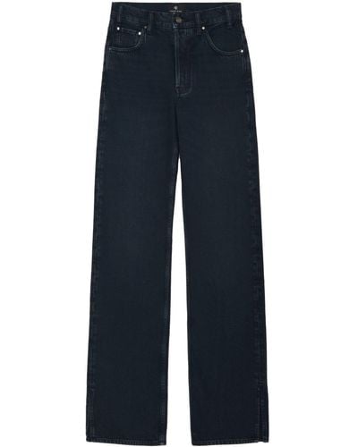 Anine Bing Roy Organic Cotton Straight-leg Jeans - Blue