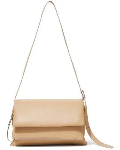 Proenza Schouler City Leren Schoudertas - Naturel