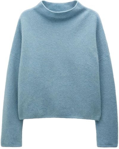 Filippa K Mika Yak Funnel-neck Sweater - Blue