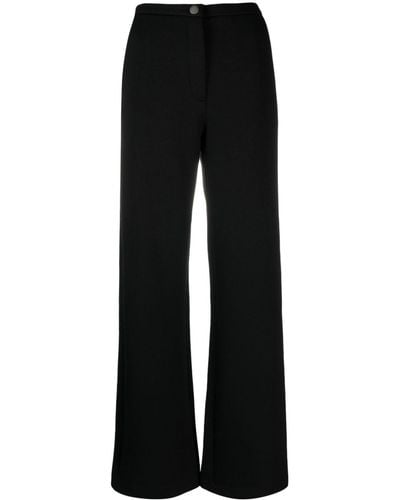 Emporio Armani Appliqué-logo Jersey Pants - Black