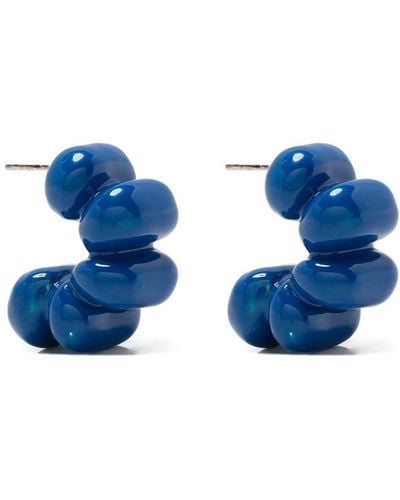 Sunnei Statement Hoop Earrings - Blue