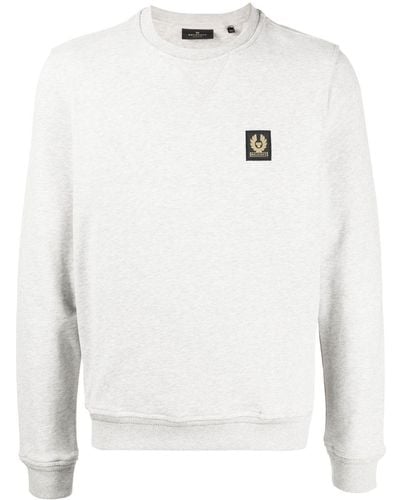 Belstaff Logo-patch Cotton Sweatshirt - White