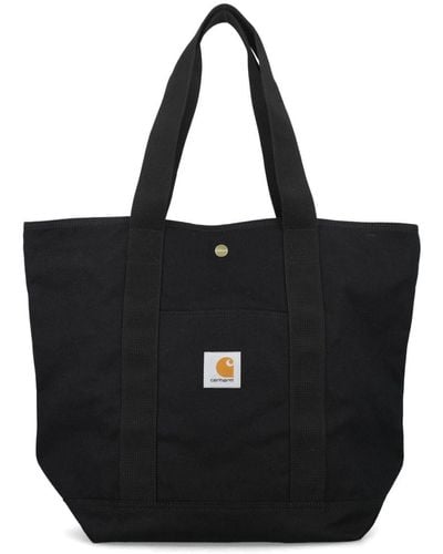 Carhartt Logo-patch Canvas Tote Bag - Black