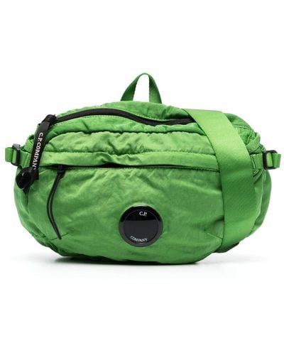 C.P. Company Nylon B Lens-detail Crinkled Belt Bag - Green