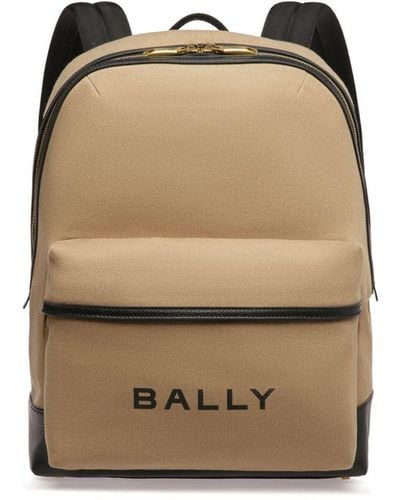 Bally Treck Logo-print Backpack - Natural