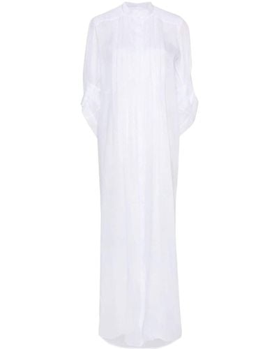 Alberta Ferretti Kleid mit Faltendetail - Weiß