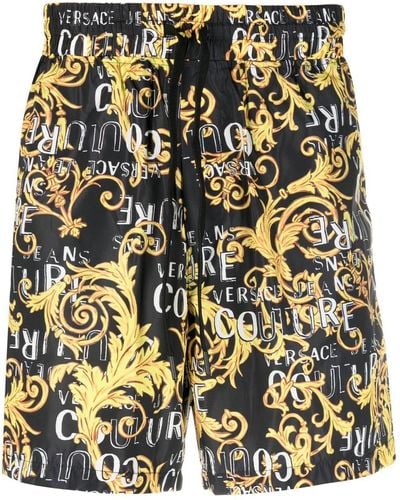 Versace Pantalón corto con estampado barroco – 52, negro - Multicolor