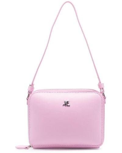 Courreges Cloud Leather Tote Bag - Pink