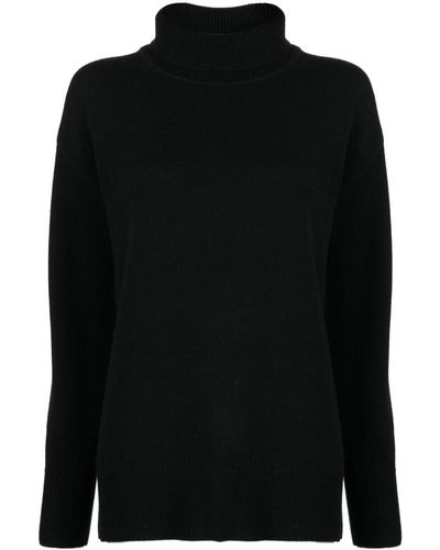 JOSEPH Roll-neck Merino Wool Sweater - Black