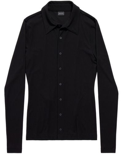 Balenciaga Long-sleeve Stretch Shirt - Black