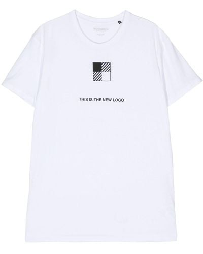 Woolrich T-Shirt mit Slogan-Print - Weiß