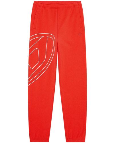 DIESEL P-marky-megoval-d Cotton Track Pants - Red