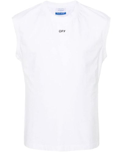 Off-White c/o Virgil Abloh Camiseta de tirantes con logo - Blanco