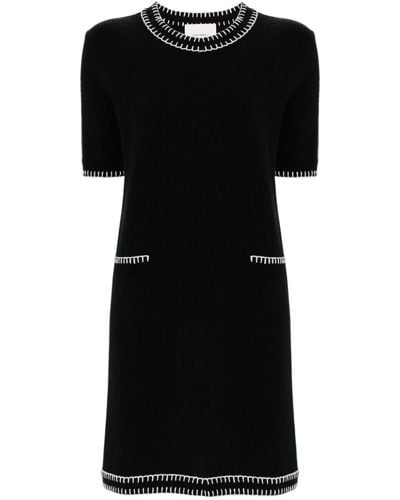 Lisa Yang Angela Knitted Cashmere Minidress - Black