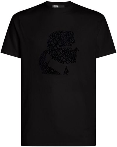 Karl Lagerfeld Karl Kameo T-Shirt mit Rundhalsausschnitt - Schwarz