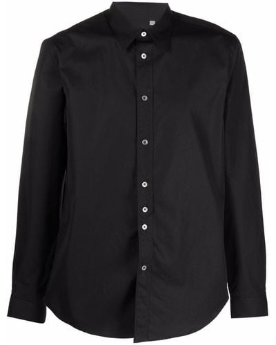 Paul Smith Long-sleeved Cotton Shirt - Black