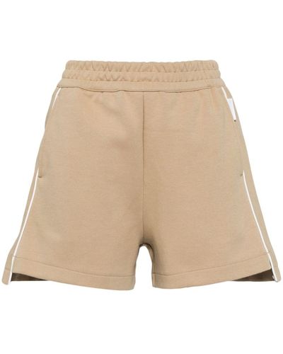 Izzue Cotton-blend Track Shorts - Natural