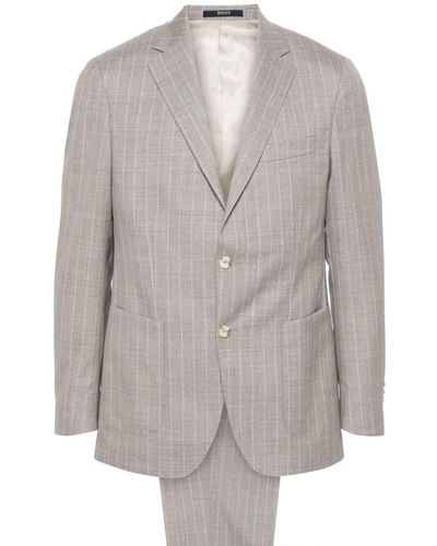 BOGGI Single-breasted Wool Suit - Grey