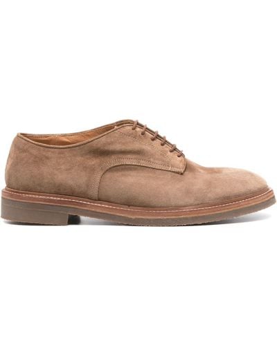 Alberto Fasciani Lace-up Suede Derby Shoes - Brown