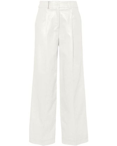 Peserico Pleat-detail Palazzo Trousers - White