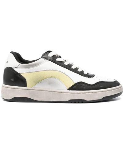 Bimba Y Lola Cupsole Leather Sneakers - White