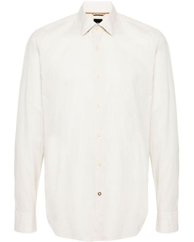 BOSS Hemd aus Popeline - Weiß