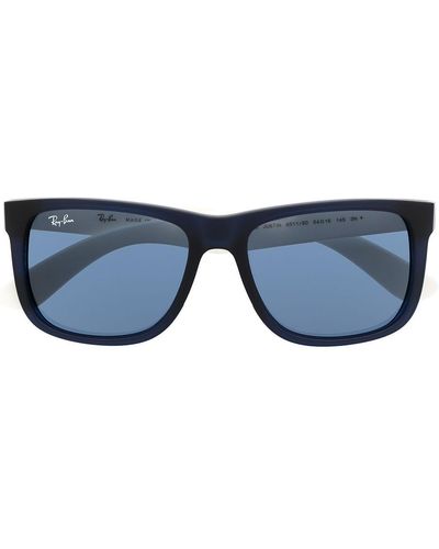 Ray-Ban Justin Classic Rectangular Frame Sunglasses - Blue