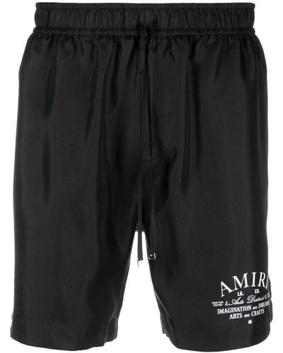 Amiri Shorts con stampa logo - Nero