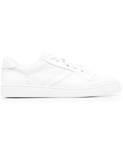 Doucal's Calf-leather Low-top Sneakers - White