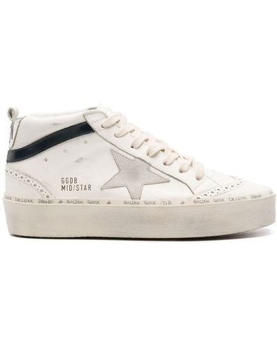 Golden Goose Mid Star High-top Sneakers - White