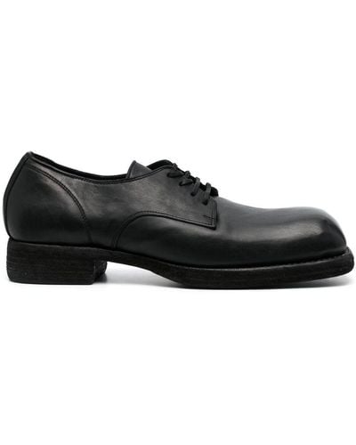 Guidi Lace-up Leather Shoes - Black