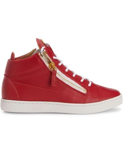Giuseppe Zanotti Nicki Leather Sneakers - Red