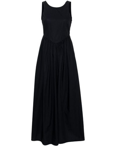 Emporio Armani Popeline Maxi-jurk - Zwart