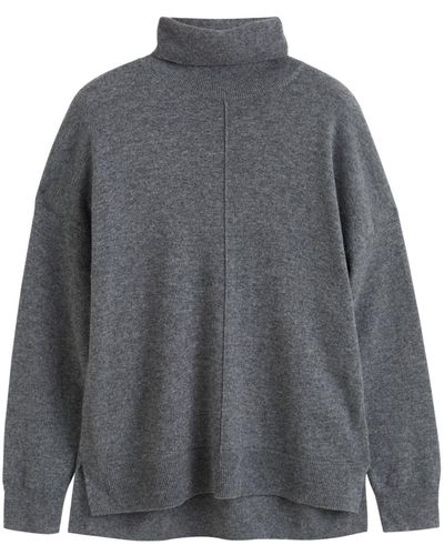 Chinti & Parker Roll-neck Wool Blend Sweater - Gray