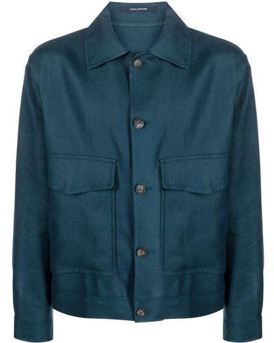 Tagliatore Buttoned-up Shirt Jacket - Blue
