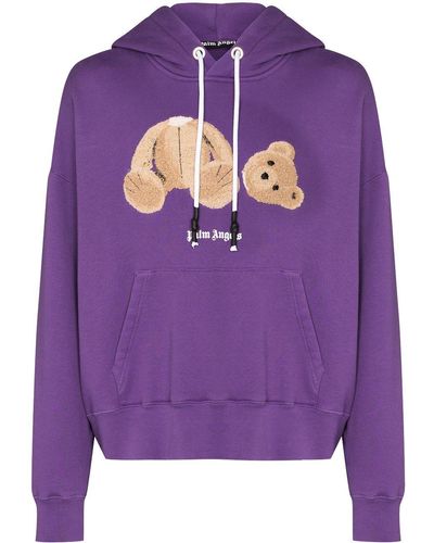 Palm Angels Sudadera con capucha y motivo Bear - Morado