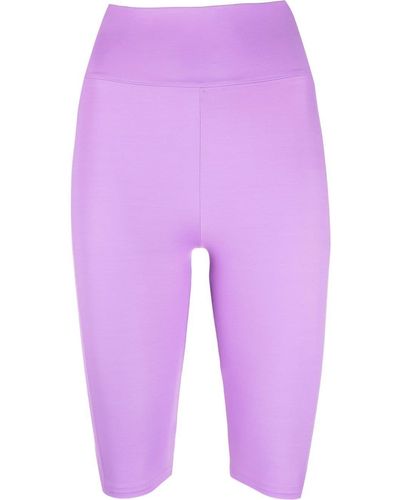 Redemption High-waisted Track Shorts - Purple