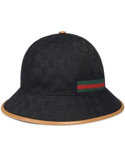 Gucci Sombrero de pescador con monograma GG - Negro