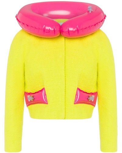 Moschino Inflatable Tweed Jacket - Yellow