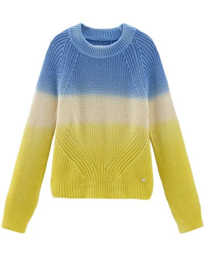 Woolrich Gradient Crew-neck Sweater - Blue